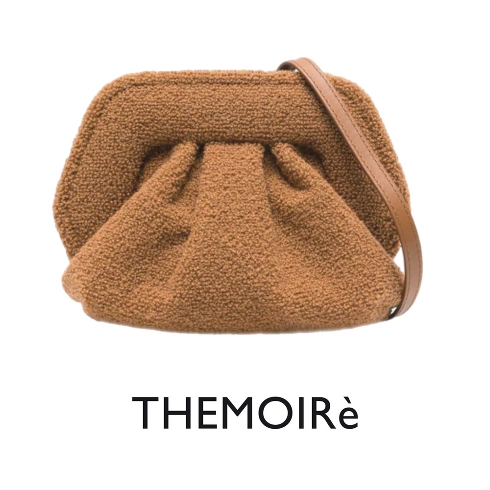 Themoirè Bios fleece-texture clutch bag